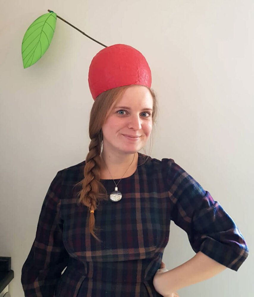 Artist Inna Ruda with a cherry on top