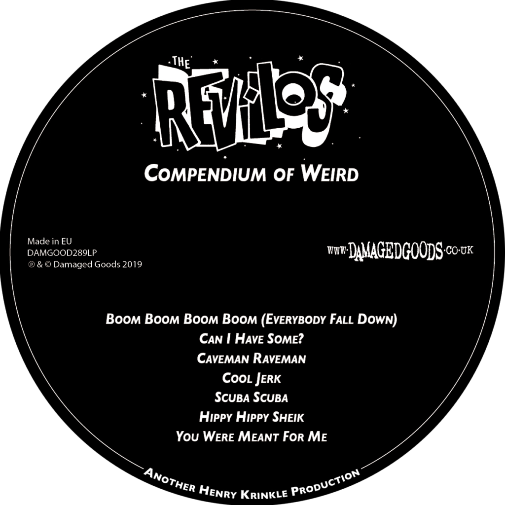 The Revillos' Compendium of Weird 12in LP on-body label