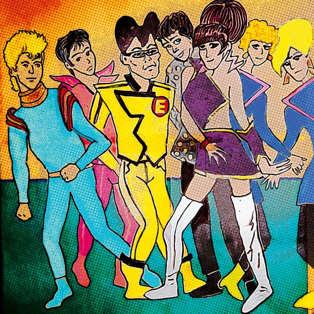 Fan art for The Revillos' Compendium of Weird CD Digisleeve inside front cover