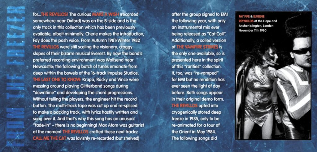The Revillos' From The Freezer CD Digisleeve booklet pp10-11