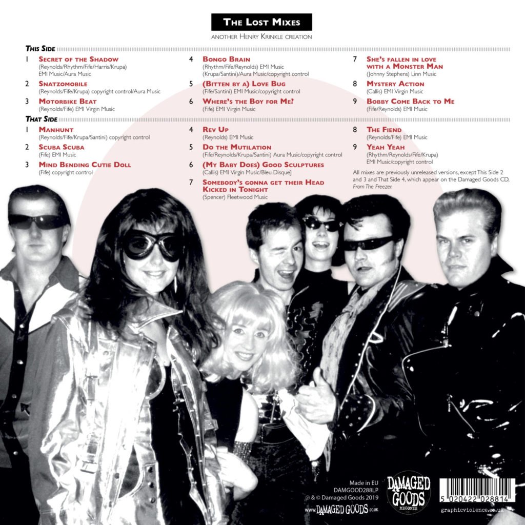 The Revillos' Live From Orient 12in LP outer sleeve back