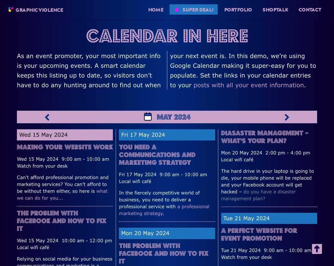5: Now your Google calendar is public, we can integrate it into your website